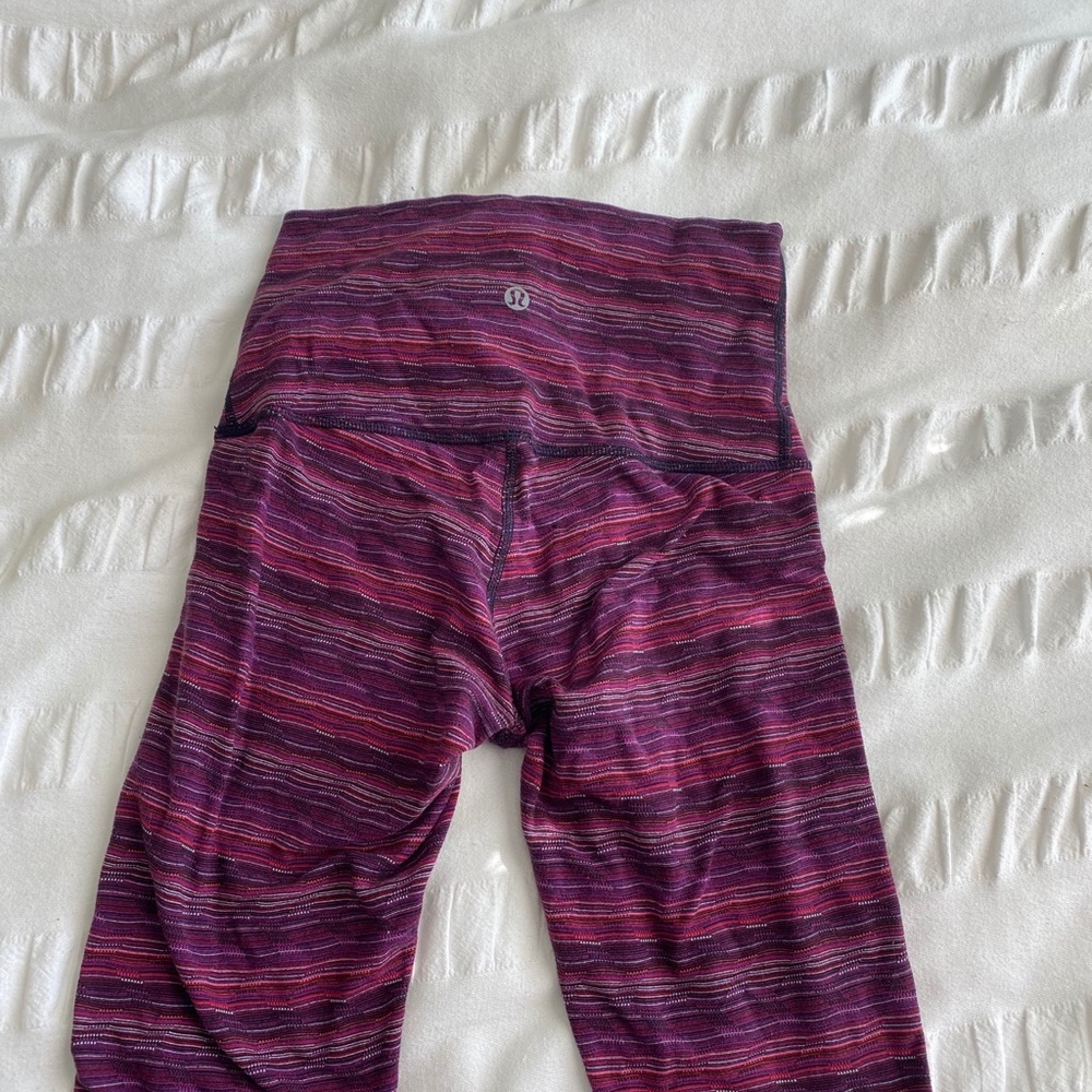 Striped high waisted leggings